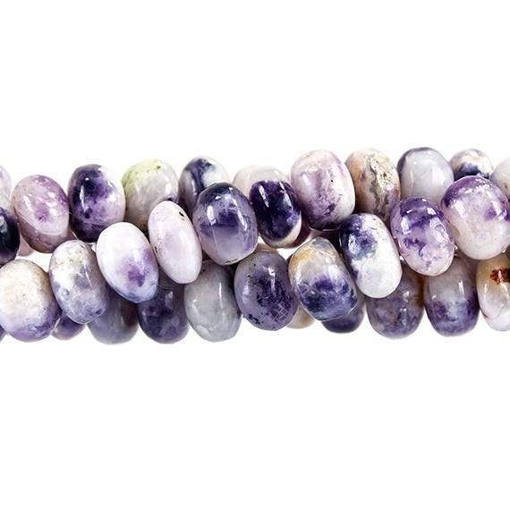 6.5-10.5mm Morado Purple Opal Plain Rondelle Beads 18 inch 88 pieces - Beadsofcambay.com