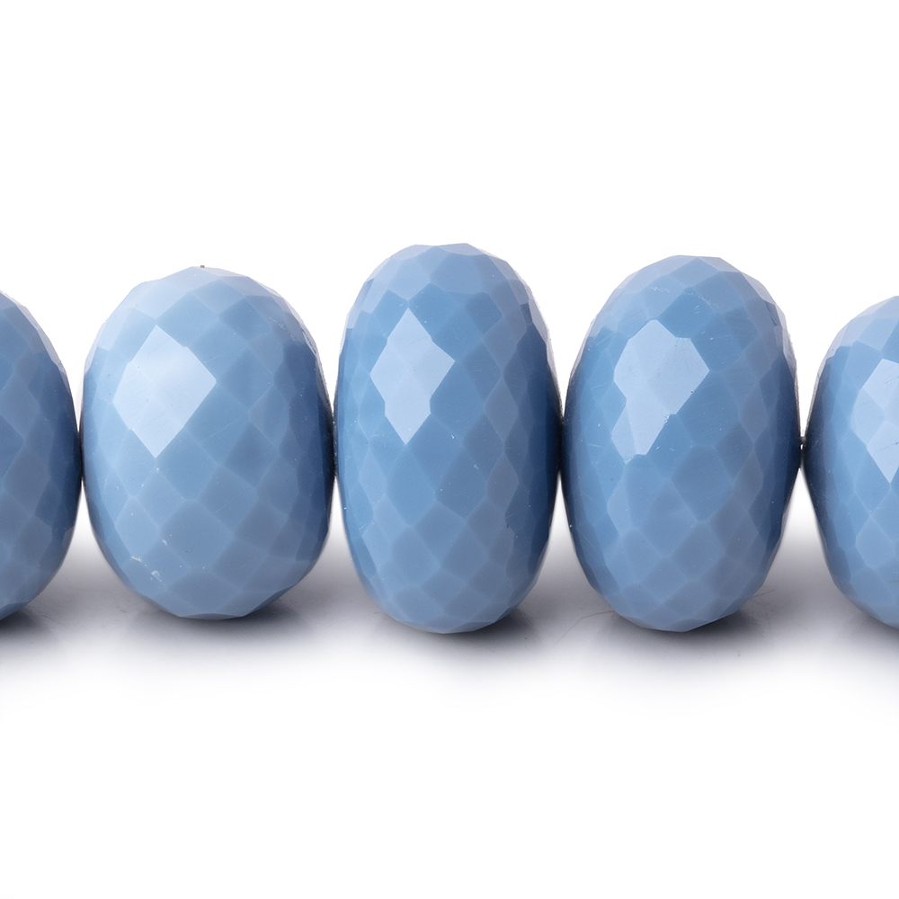 6.5-16mm Owyhee Blue Opal Faceted Rondelle Beads 20 inch 65 pieces AA - Beadsofcambay.com