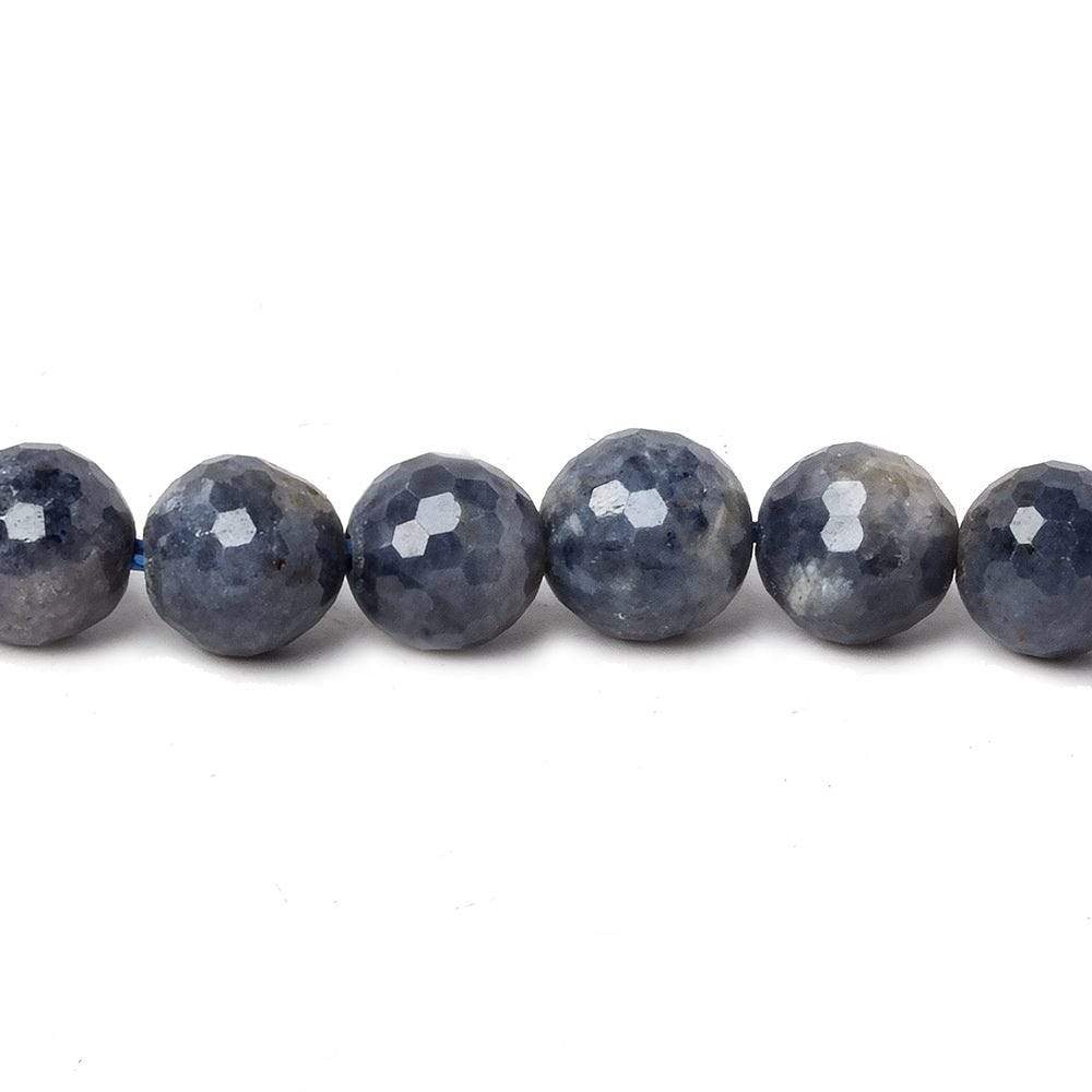 6.5-7mm Blue Sapphire Faceted Round Beads 7 inch 24 pieces - Beadsofcambay.com