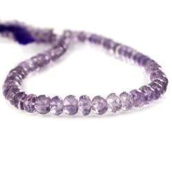 6.5-7mm Pink Amethyst Faceted Rondelles 9 inch 65 beads A - Beadsofcambay.com