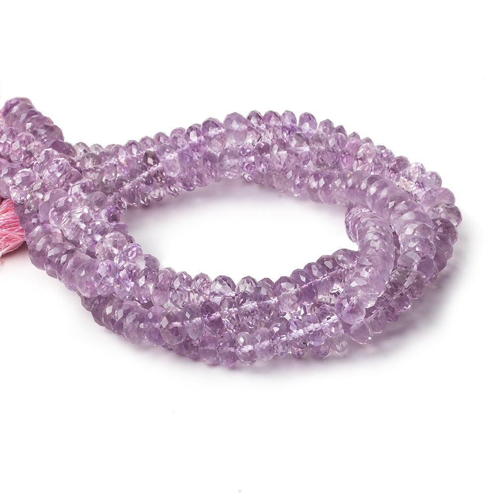 6.5-7mm Pink Amethyst Faceted Rondelles 9 inch 65 beads A - Beadsofcambay.com