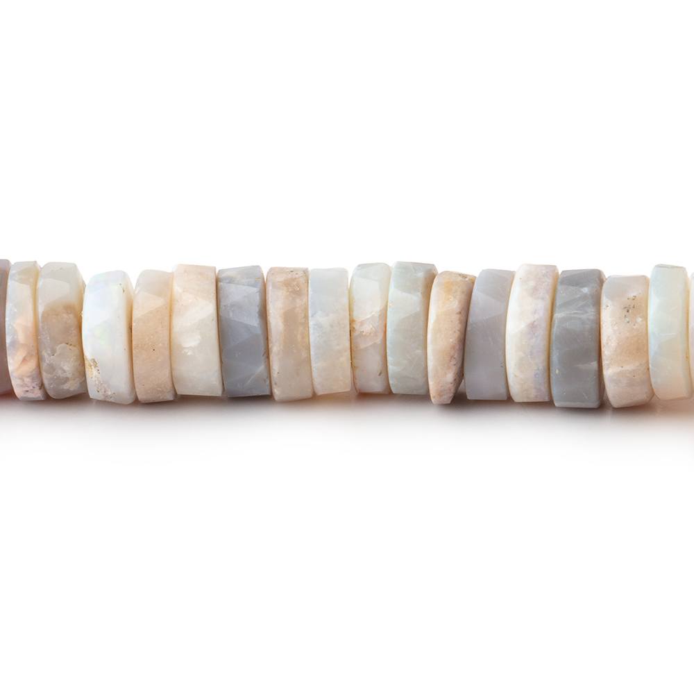 6.5mm Australian Opal Faceted Heshi Beads 16 inch 200 pieces - Beadsofcambay.com