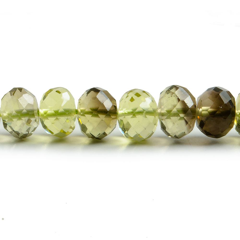 6.5mm Bicolor Quartz Faceted Rondelles 16 Inch 81 Beads - Beadsofcambay.com