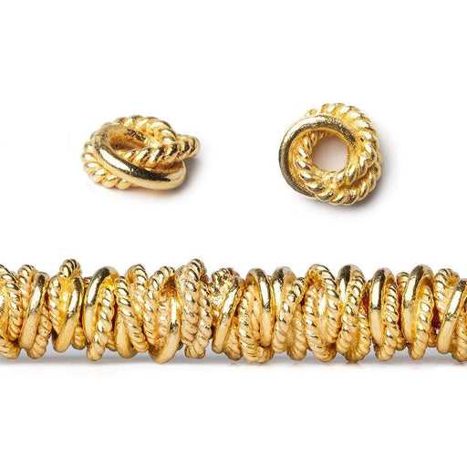 6mm 22kt Gold Plated Copper Jump ring Twist and Plain 8 inch 103 pieces - Beadsofcambay.com