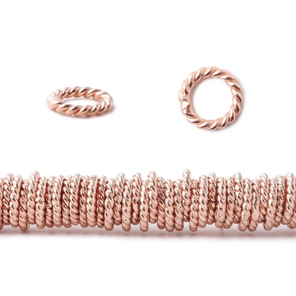 6mm Rose Gold Plated Copper Jump ring 8 inch 170 pcs - Beadsofcambay.com