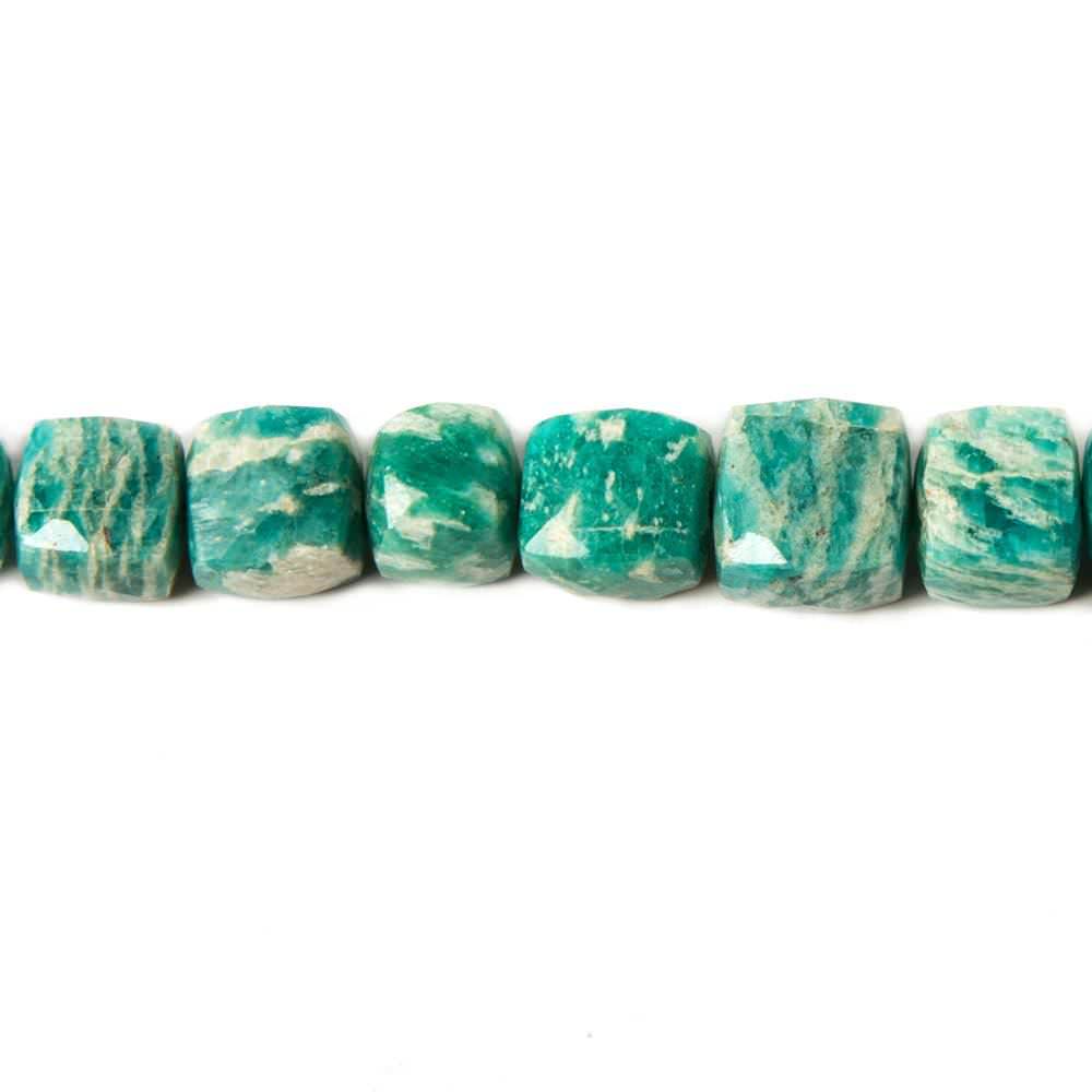 6mm Russian Amazonite Faceted Cube Beads 8 inch 30 pieces - Beadsofcambay.com