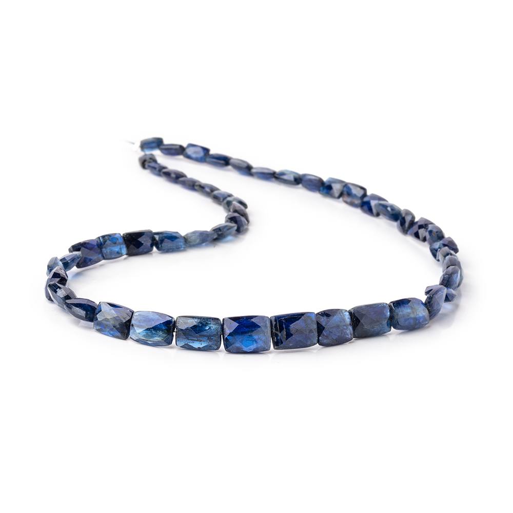6x4-10x7mm Kyanite Faceted Rectangle Beads 16 inch 51 pieces - Beadsofcambay.com