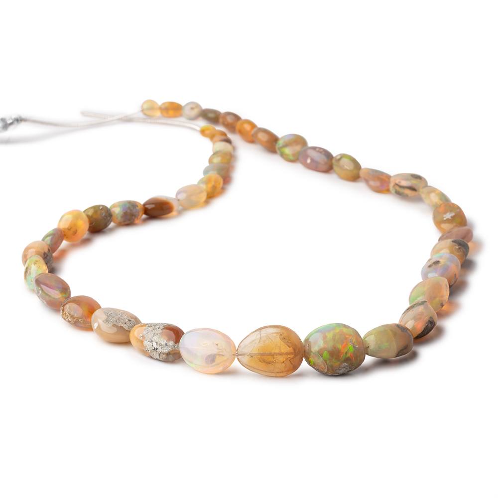 6x4-17x13mm Golden Ethiopian Opal Plain Nugget Beads 20 inch 42 pieces AA - Beadsofcambay.com