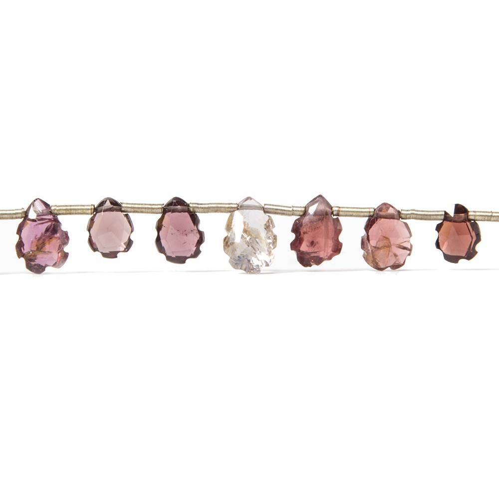 6x4-7x5mm MultiColor Spinel Scalloped Edge Pear Beads 7.5 inch 30 pieces - Beadsofcambay.com