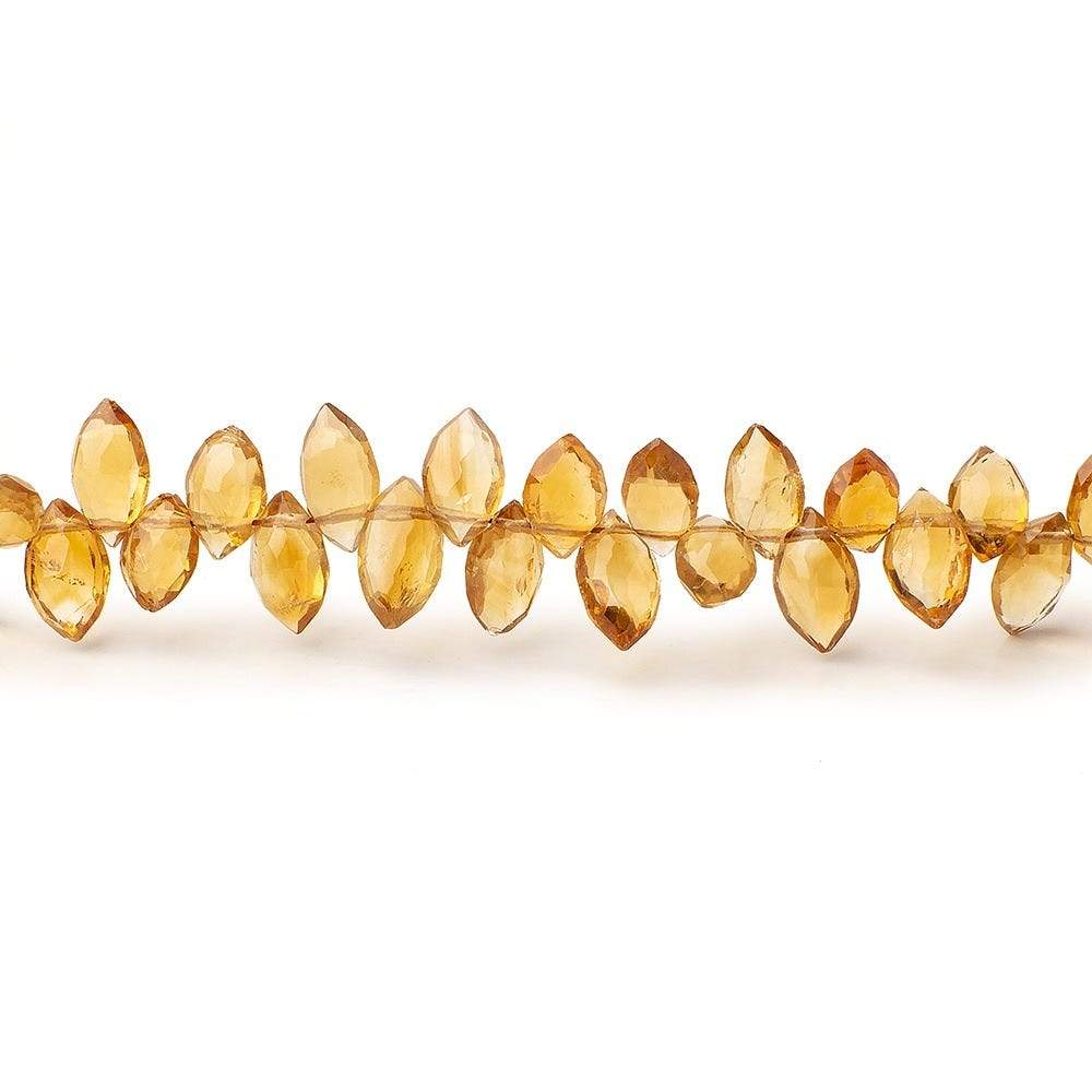 6x4-8x4mm Madeira Citrine Faceted Marquise Beads 8.5 inch 75 pieces - Beadsofcambay.com
