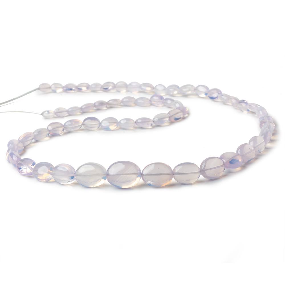 8x6-12x9mm Lavender Opal straight drilled plain ovals 20 inch 51 beads AA 1mm hole - Beadsofcambay.com