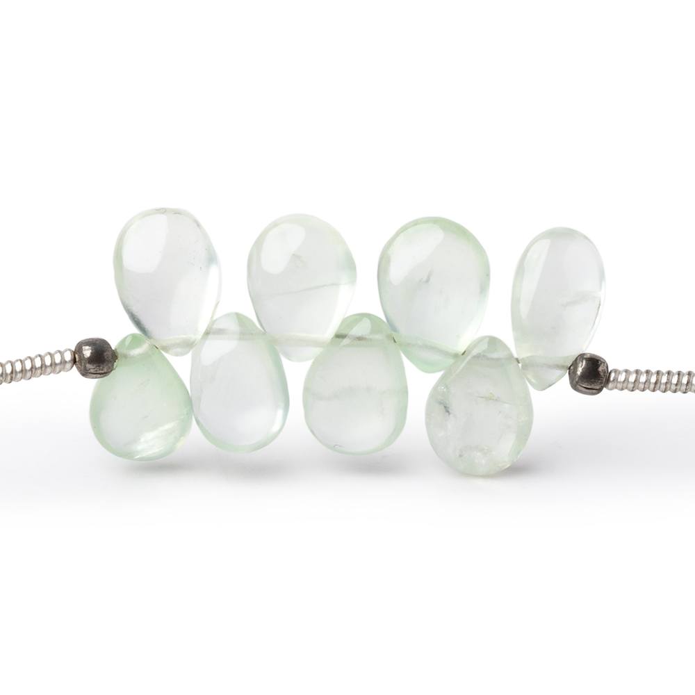 6x5-8x6mm Prehnite Plain Pear Beads 8 inch 48 pieces - Beadsofcambay.com
