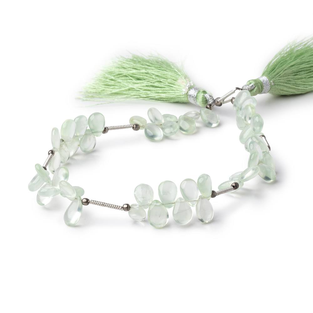 6x5-8x6mm Prehnite Plain Pear Beads 8 inch 48 pieces - Beadsofcambay.com