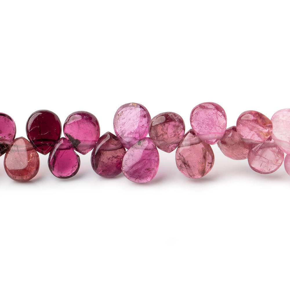 6x5mm Shaded Pink Tourmaline Plain Pear Beads 17 inch 146 pieces AA - Beadsofcambay.com
