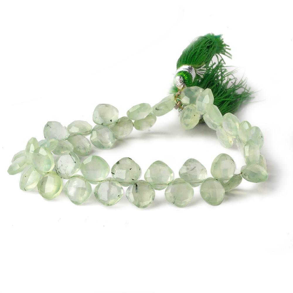 6x6-6.5x6.5mm Prehnite faceted pillow beads 7.25 inch 46 pieces - Beadsofcambay.com