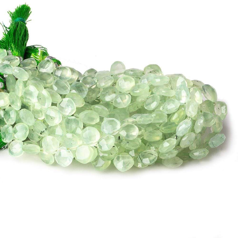 6x6-6.5x6.5mm Prehnite faceted pillow beads 7.25 inch 46 pieces - Beadsofcambay.com