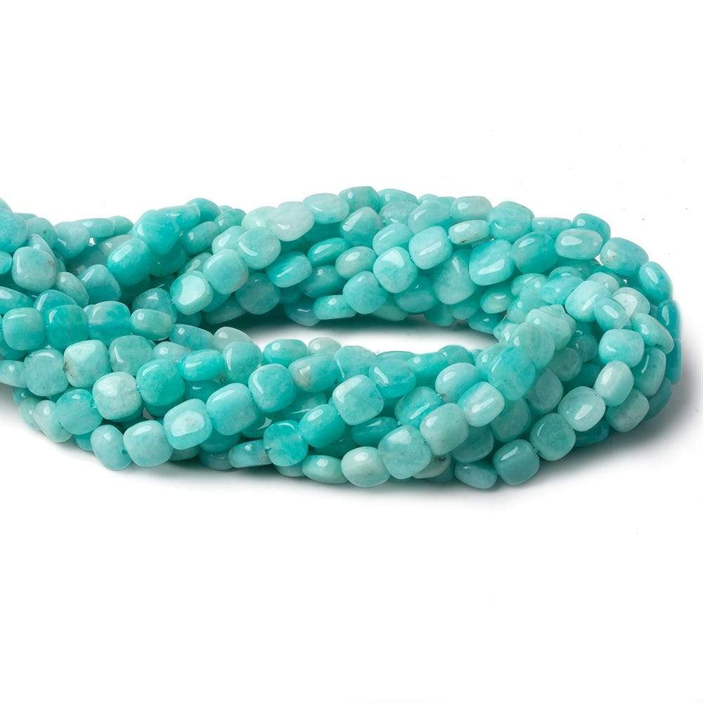 6x6-7x7mm Amazonite Plain Pillows 15.5 inch 63 beads AA - Beadsofcambay.com