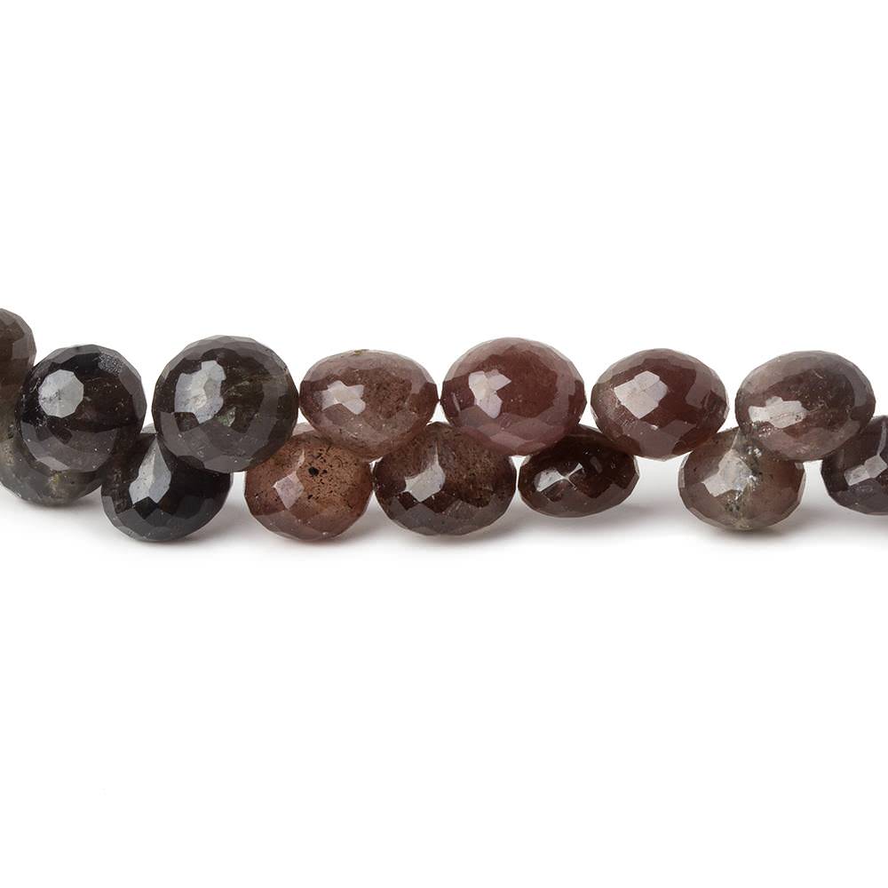 6x6-7x7mm Platinum Grey & Plum Scapolite Candy Kiss beads 9 inch 55 pieces A - Beadsofcambay.com