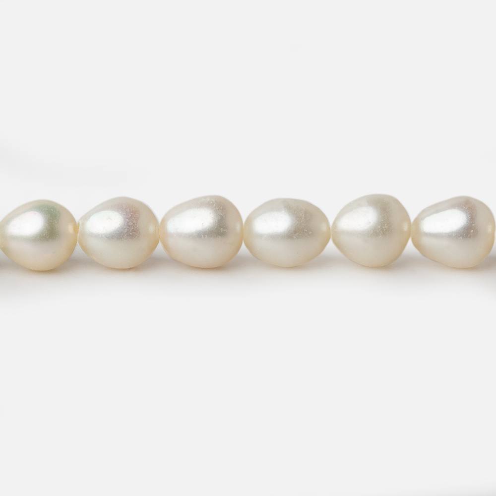 6x7mm Cream Straight Drill Oval Freshwater Pearls 15 inch 52 pieces A - Beadsofcambay.com