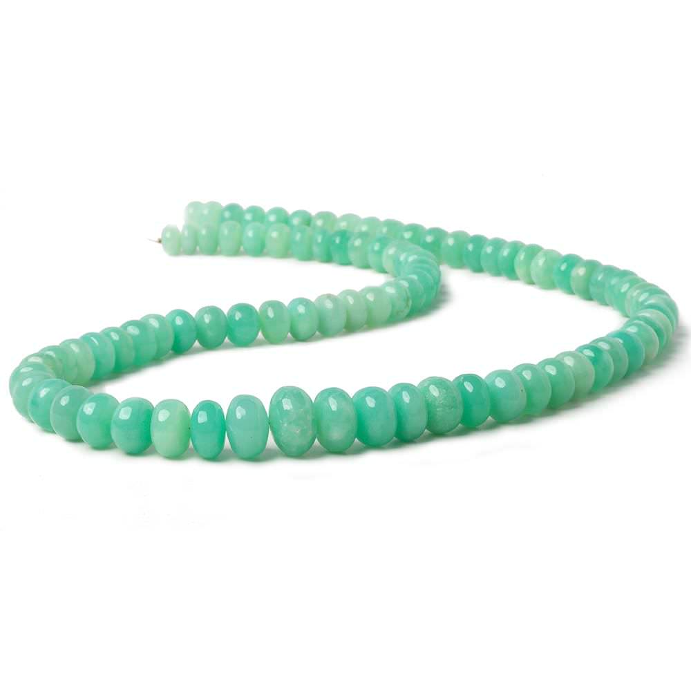 7-10.5mm Chrysoprase plain rondelle beads 20 inch 86 pieces A - Beadsofcambay.com
