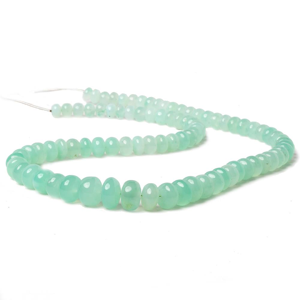 7-11.5mm Chrysoprase plain rondelle beads 20 inch 86 pieces A - Beadsofcambay.com
