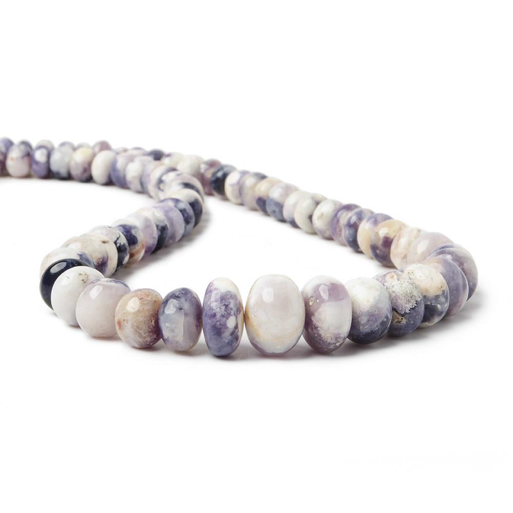 7-11mm Morado Purple Opal Plain Rondelle Beads 18 inch 92 pieces - Beadsofcambay.com