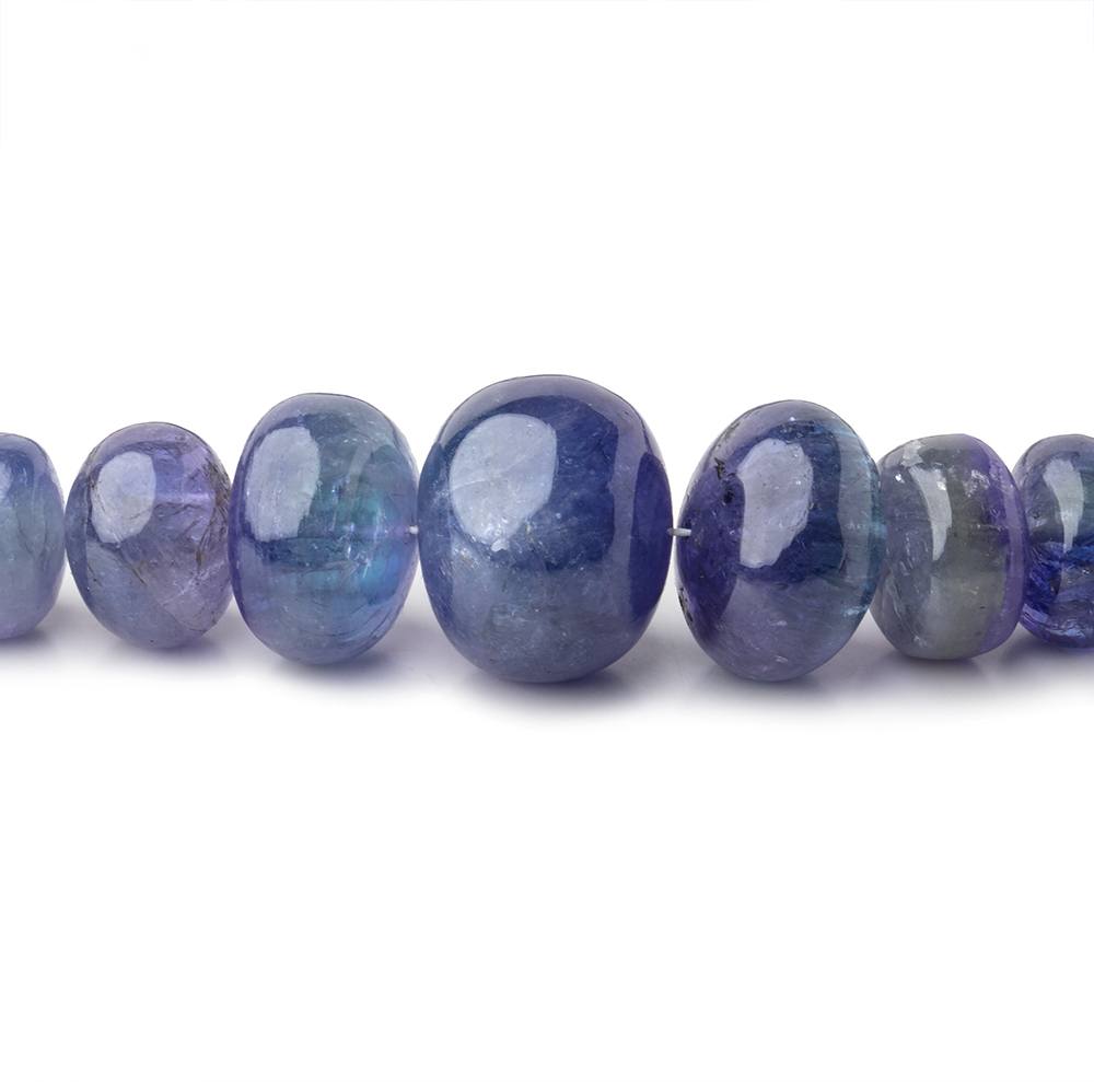 7-15mm Tanzanite Plain Rondelle Beads 18 inch 84 pieces A - Beadsofcambay.com