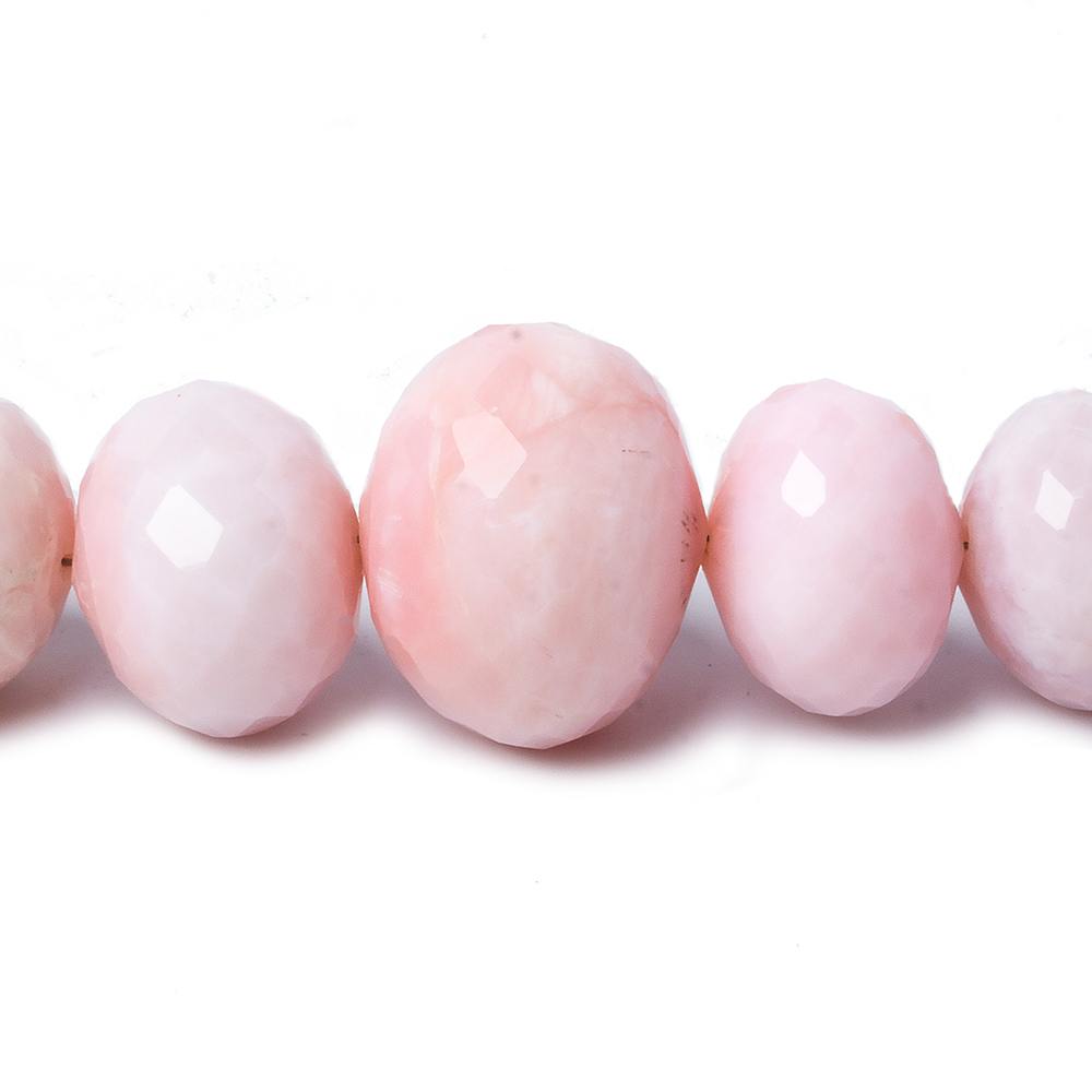 7-20mm Pink Peruvian Opal Faceted Rondelle Beads 18 inch 55 pieces - Beadsofcambay.com