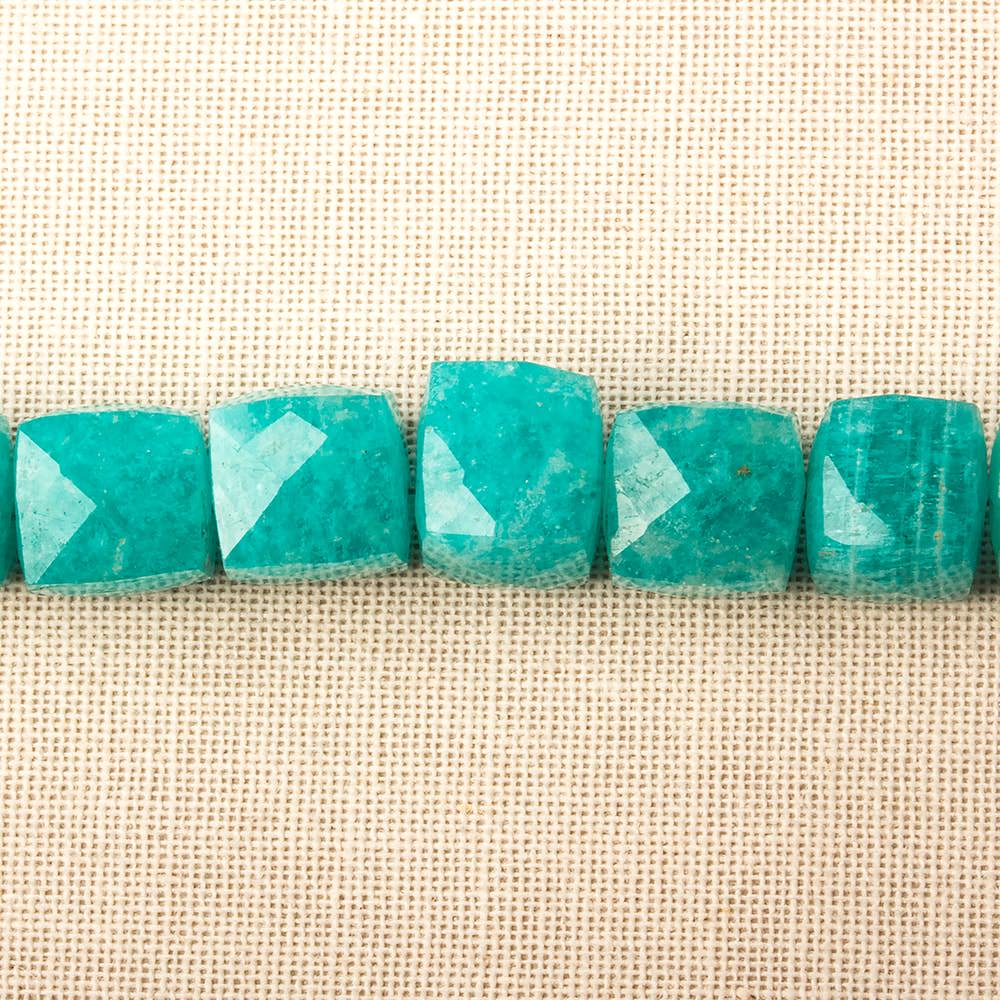 7-7.5mm Amazonite faceted cube beads 5.75 inch 20 pieces - Beadsofcambay.com