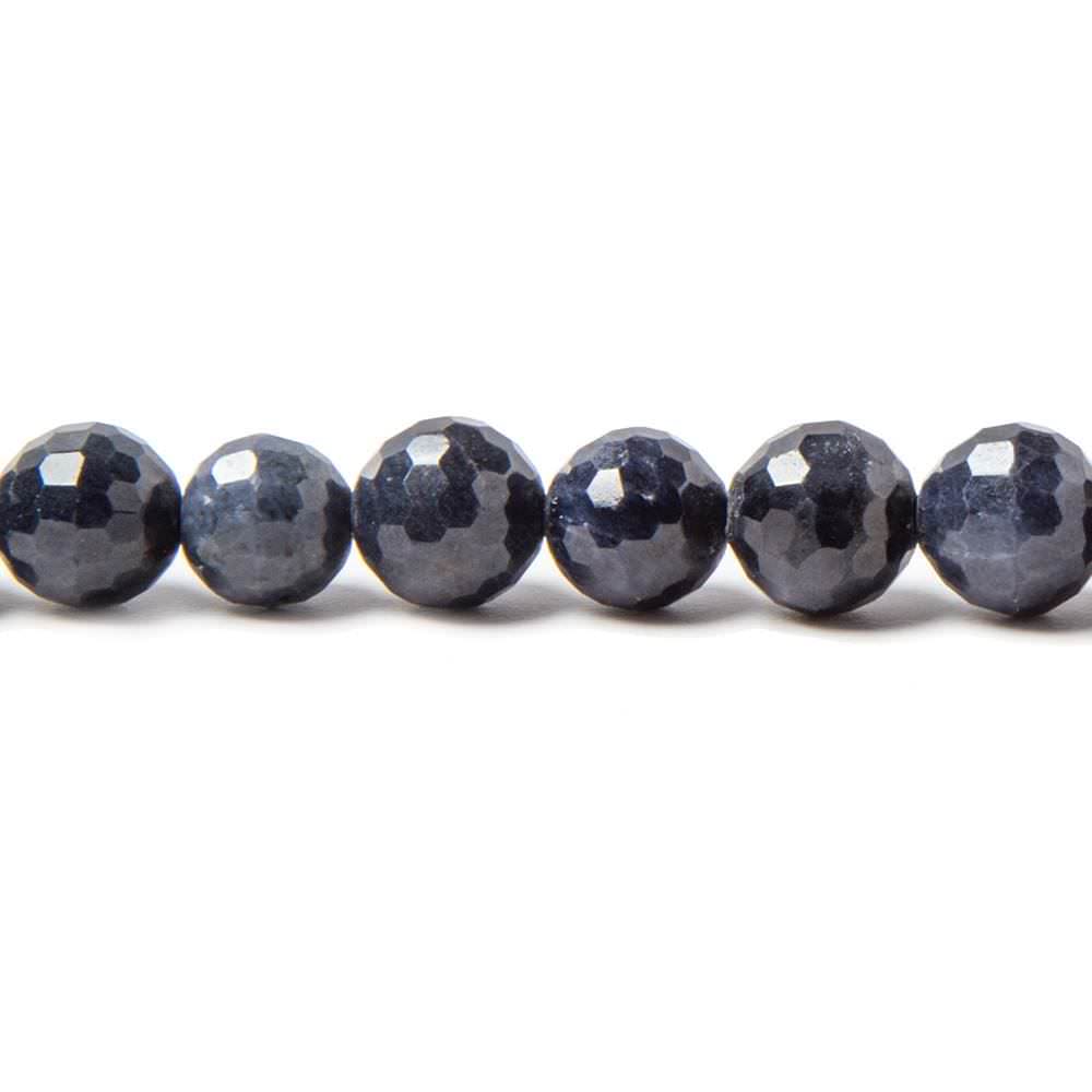 7-7.5mm Blue Sapphire faceted rounds 23 Beads - Beadsofcambay.com