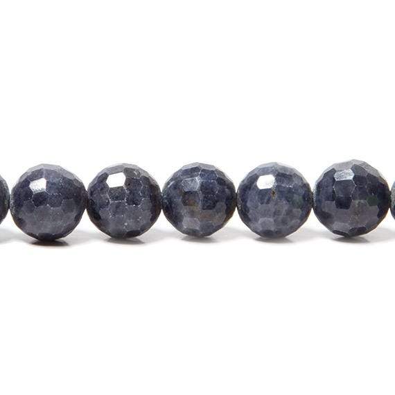 7-7.5mm Blue Sapphire faceted rounds 7.5 inch 27 beads - Beadsofcambay.com