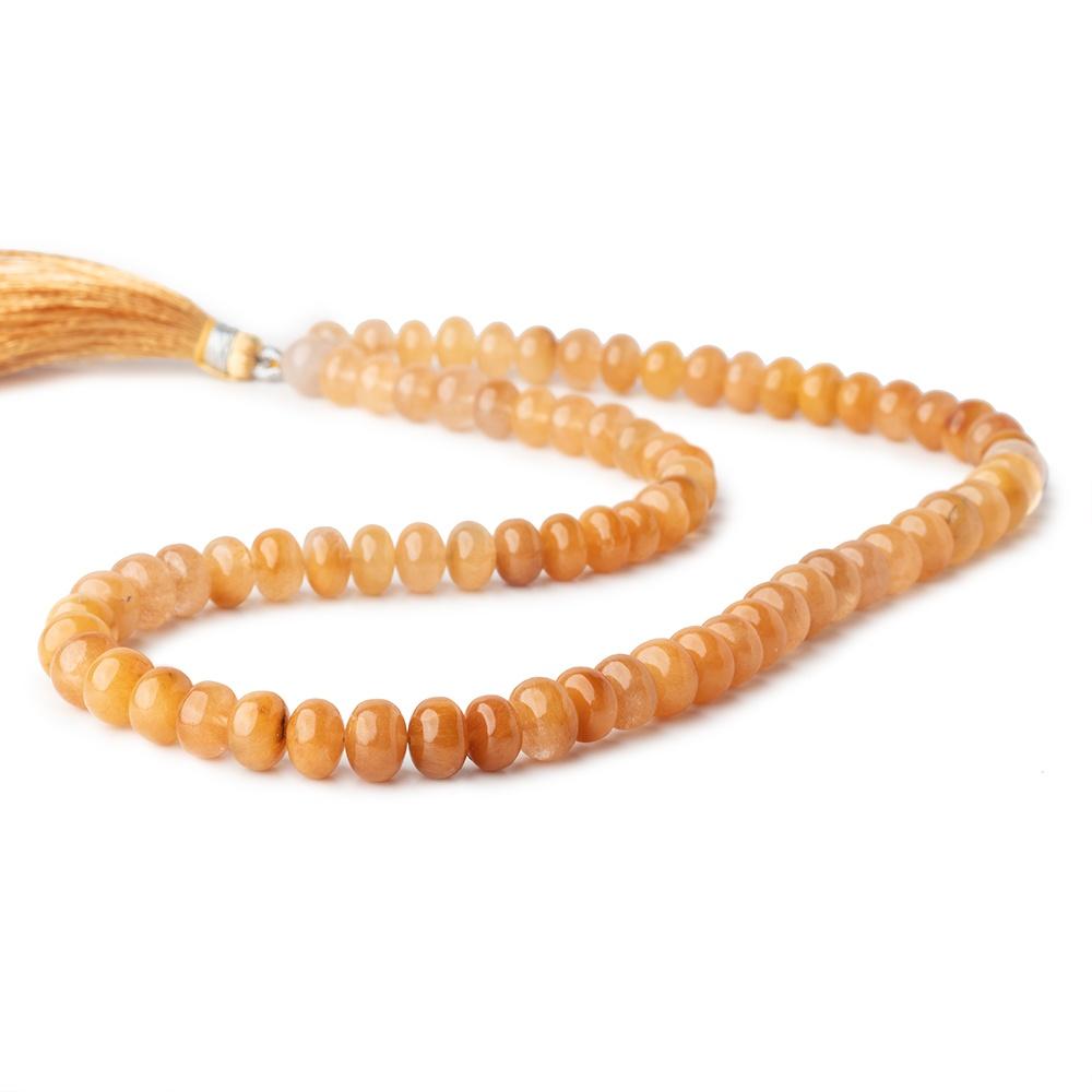 7-8mm Butterscotch Rutilated Quartz Plain Rondelle Beads 16 inch 76 pieces - Beadsofcambay.com