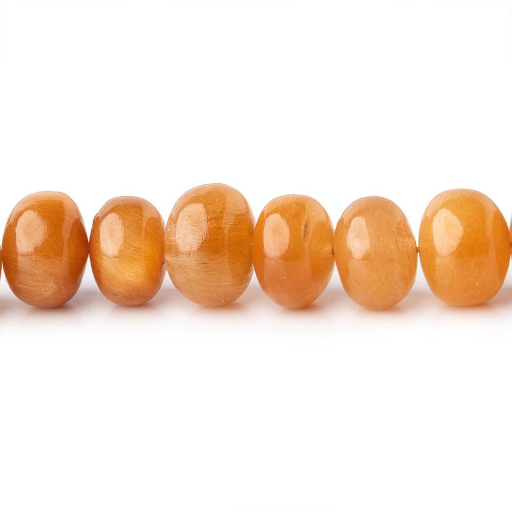 7-8mm Butterscotch Rutilated Quartz Plain Rondelle Beads 16 inch 76 pieces - Beadsofcambay.com