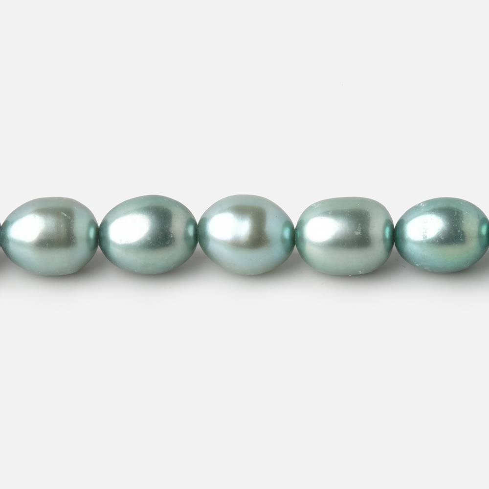 7-8mm Mint Green Oval Freshwater Pearls 16 inch 55 pieces - Beadsofcambay.com
