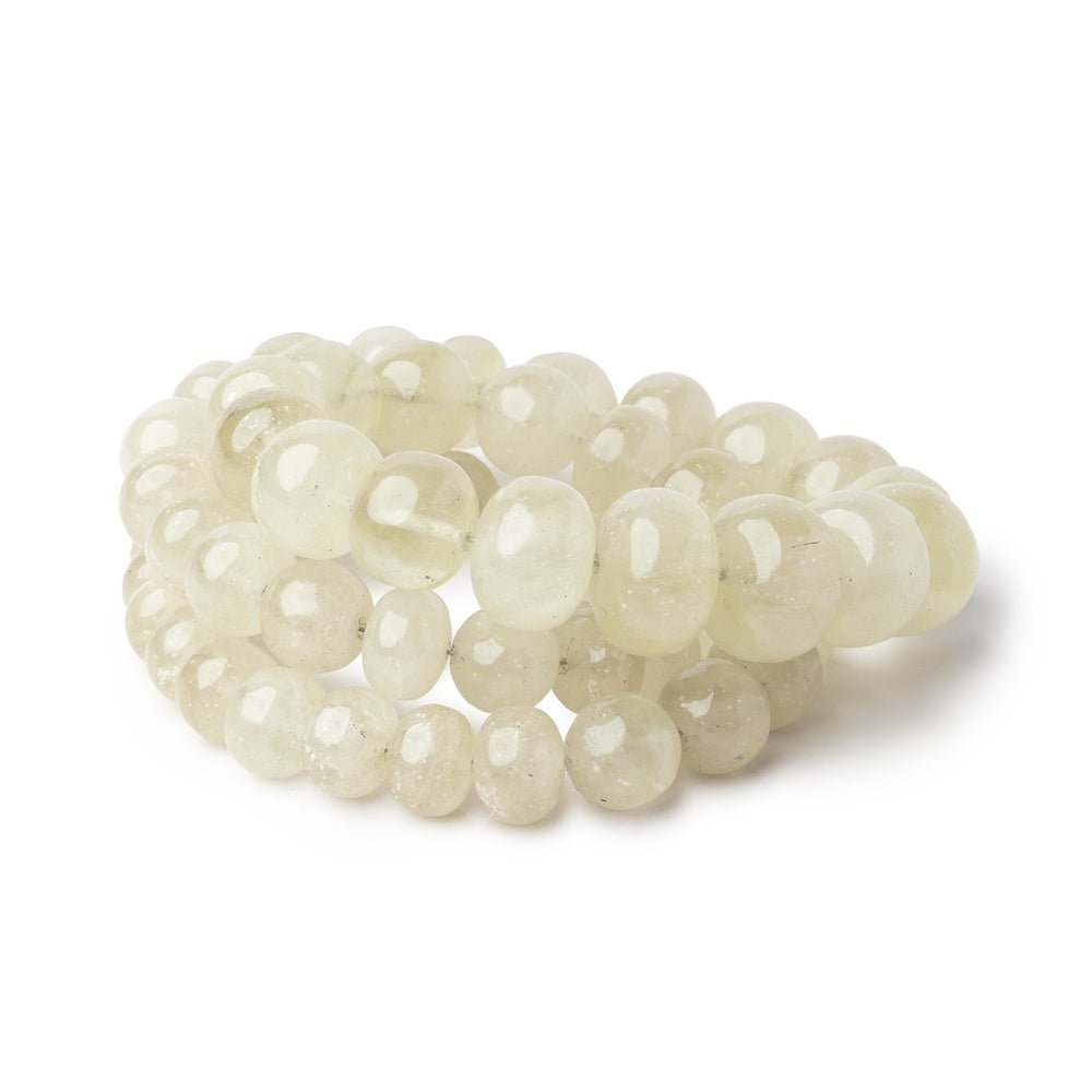 7.5-13.5mm Libyan Desert Glass Plain Rondelles & Rounds 18 inch 55 Beads AAA - Beadsofcambay.com