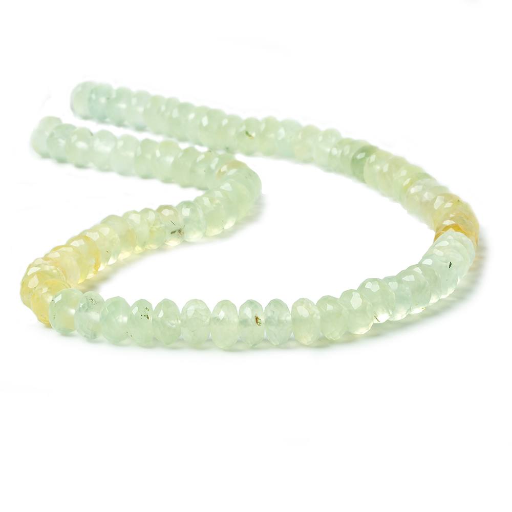 7.5mm Multi Color Prehnite faceted rondelle beads 13 inch 78 pieces - Beadsofcambay.com
