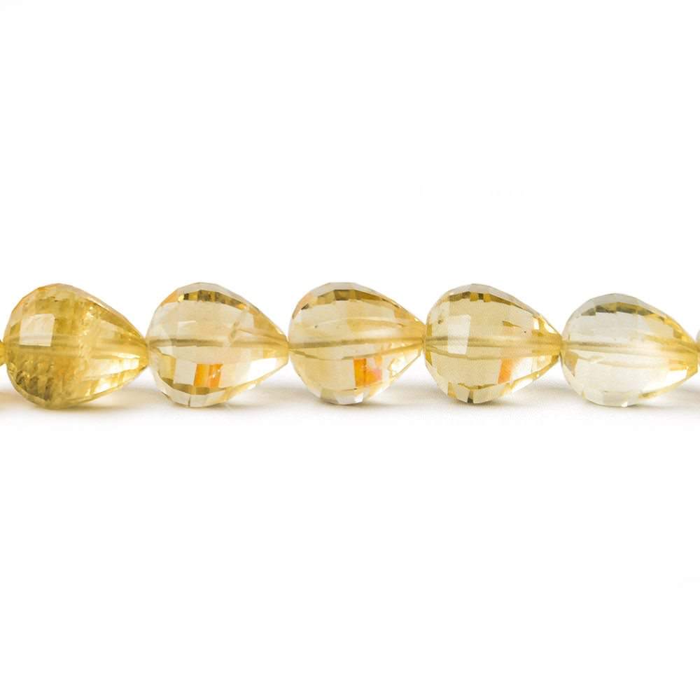 7.5x7-9x7mm Citrine Straight Drilled Tear Drop 16 inch 46 pieces - Beadsofcambay.com