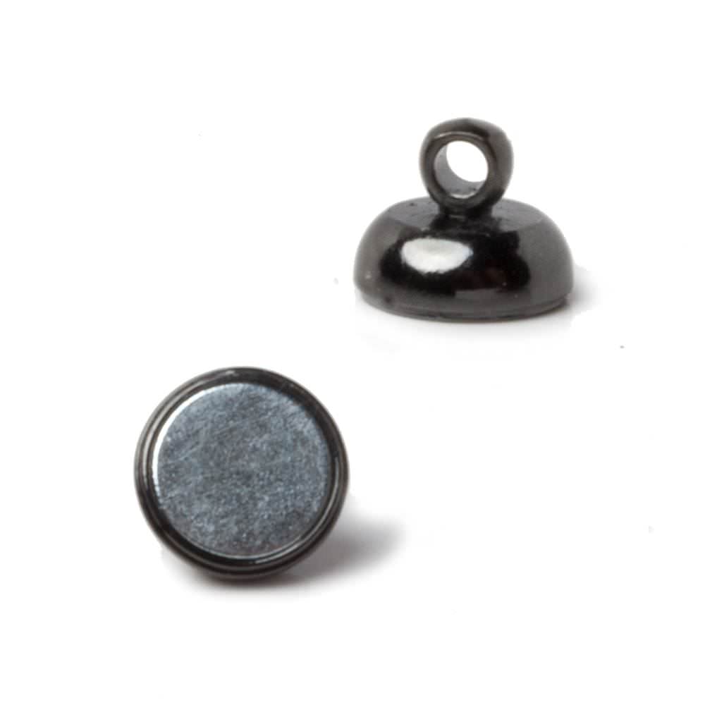 7mm Black Gold plated Magnetic Clasp Set of 5 pieces - Beadsofcambay.com