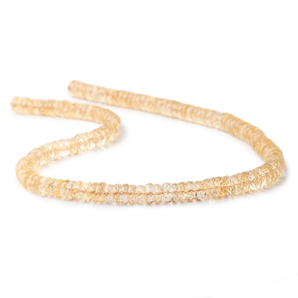 7mm Citrine Faceted Heshi Beads 16 inch 145 pieces - Beadsofcambay.com