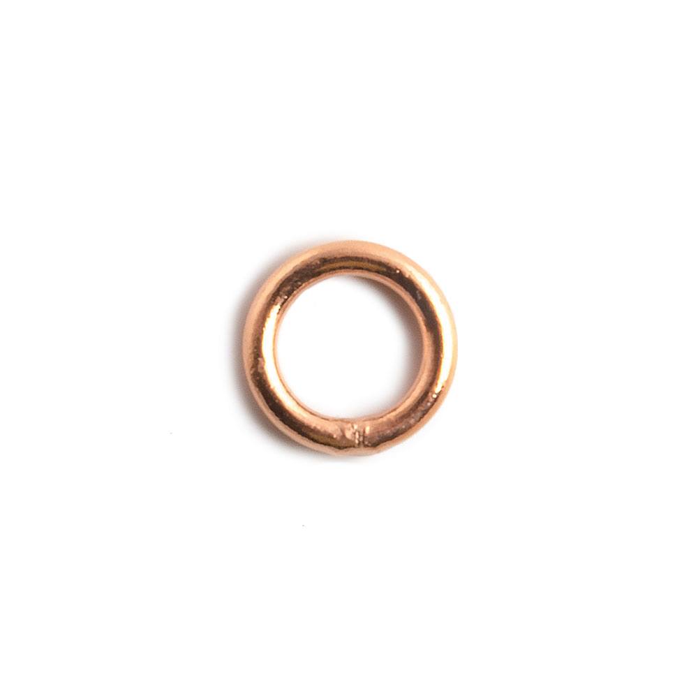 7mm Copper Plain Closed Jumpring 50 pieces - Beadsofcambay.com
