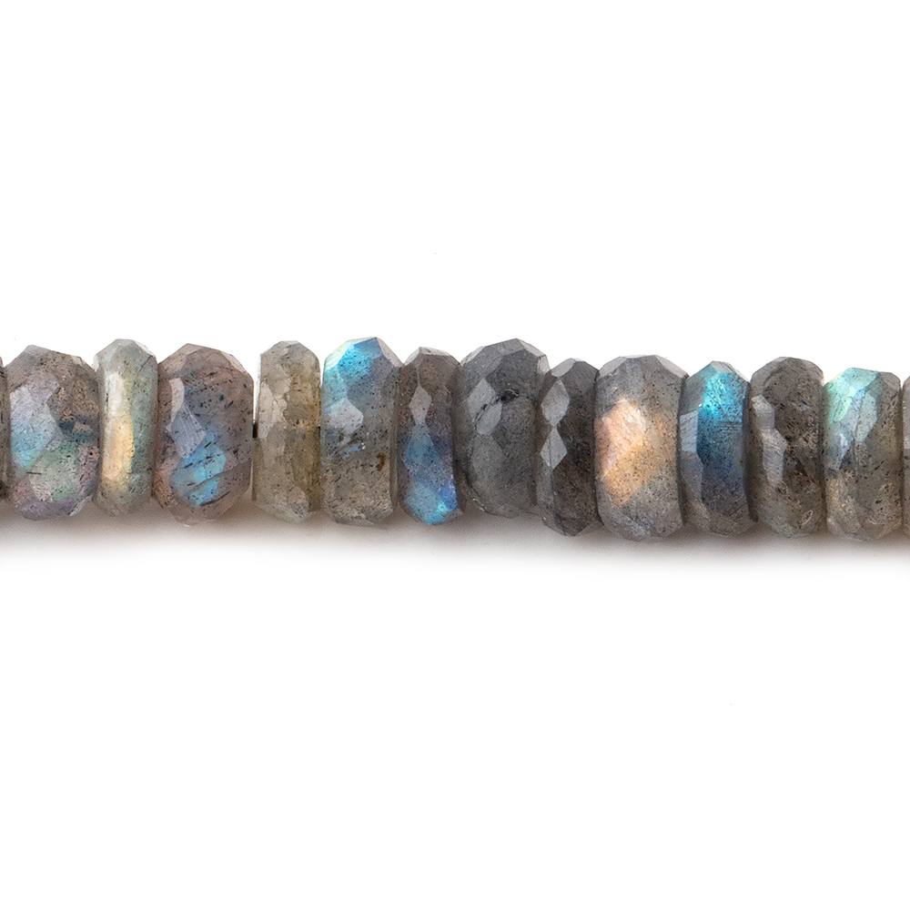 7mm Labradorite Faceted Heshi Beads 15 inch 140 pieces - Beadsofcambay.com
