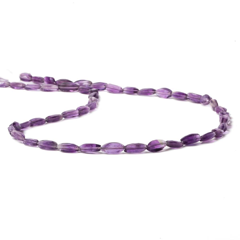7x3mm Shaded Amethyst straight drilled faceted rice 14 inch 51 beads - Beadsofcambay.com