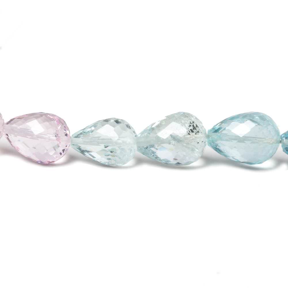 7x5-11x7mm Multi Beryl straight drill faceted tear drops 47 beads 17 in. A Grade - Beadsofcambay.com