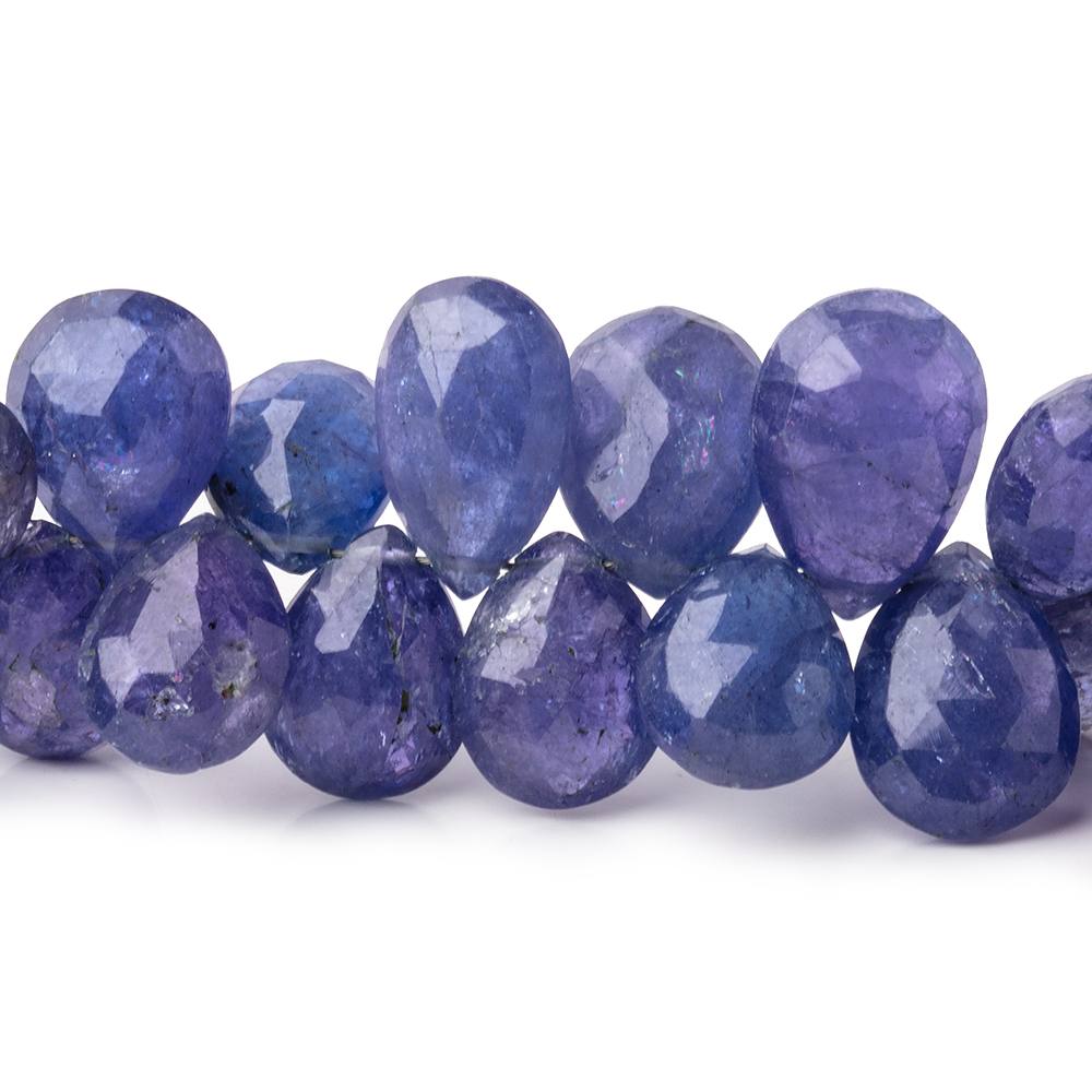 7x5-12x9mm Tanzanite Faceted Pear Beads 7.5 inch 55 pieces - Beadsofcambay.com