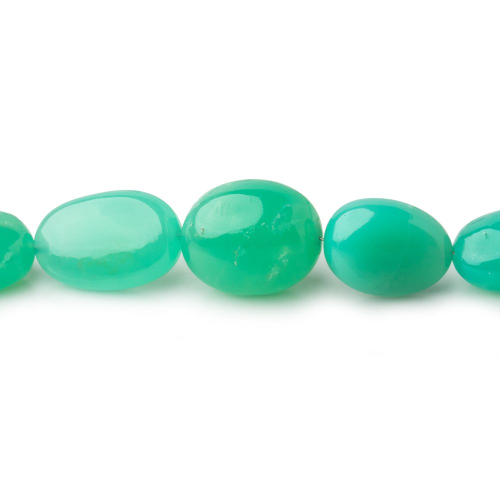 7x5-15.5x13mm Tanzanian Green Opal Plain Nugget Beads 20 inch 50 pieces AAA - Beadsofcambay.com