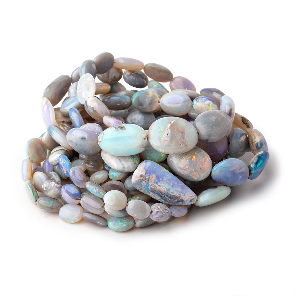 7x5-15x11mm Australian Opal Plain Nugget Beads 18 inch 48 pieces - Beadsofcambay.com