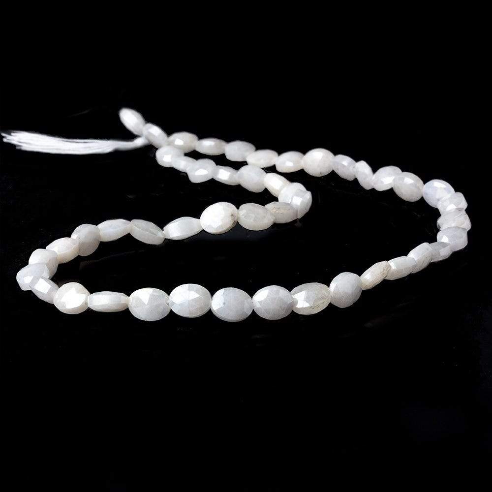 7x5.5mm Mystic Pearly White Quartz faceted ovals 16 inch 48 pieces - Beadsofcambay.com
