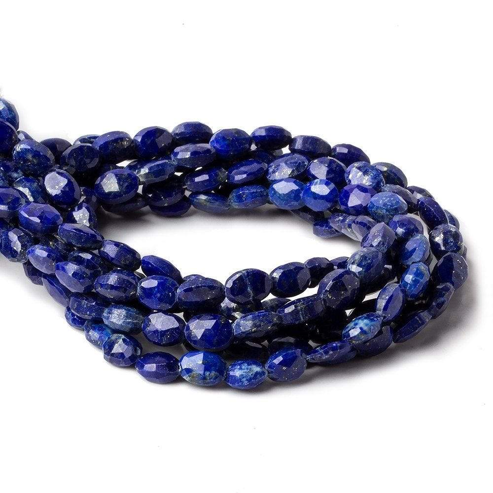 7x5mm Lapis Lazuli Faceted Oval Beads 8 inch 30 pieces - Beadsofcambay.com