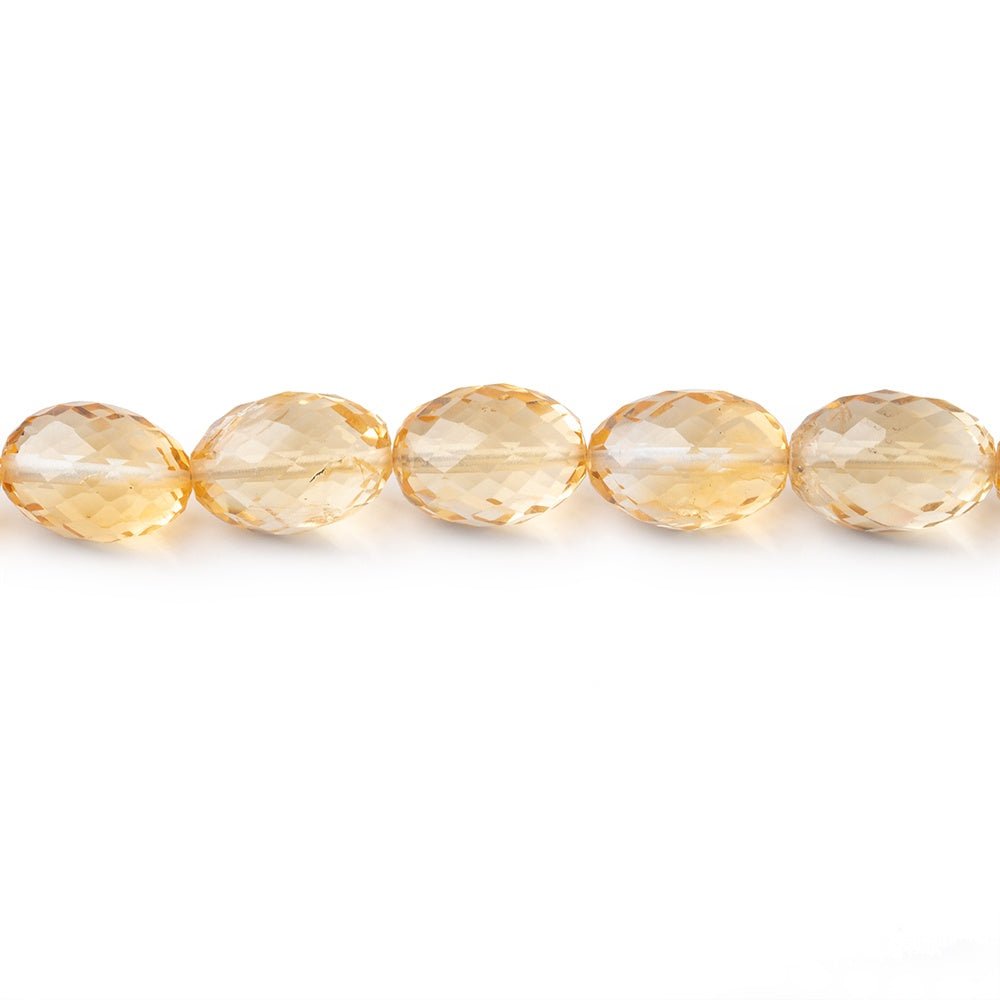 7x6-10x7mm Citrine Faceted Olive Beads 16 inch 44 pieces AA - Beadsofcambay.com