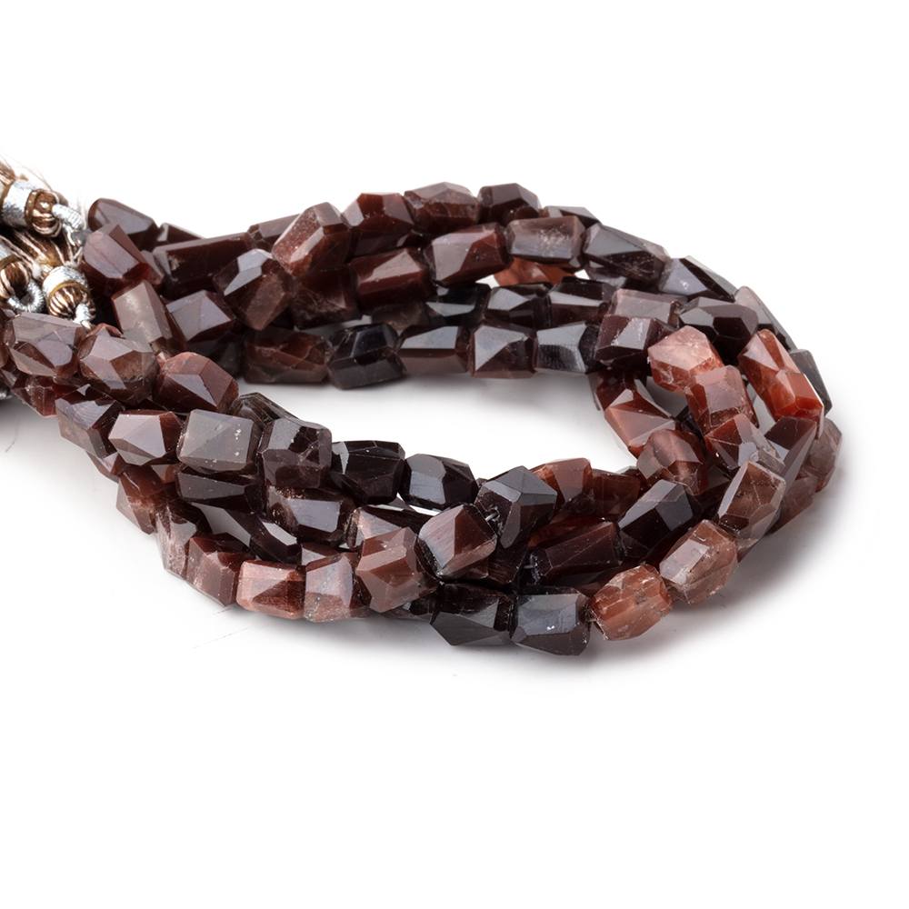 7x6-8x7mm Cat's Eye Scapolite Faceted Nugget Beads 8 inch 20 pieces - Beadsofcambay.com